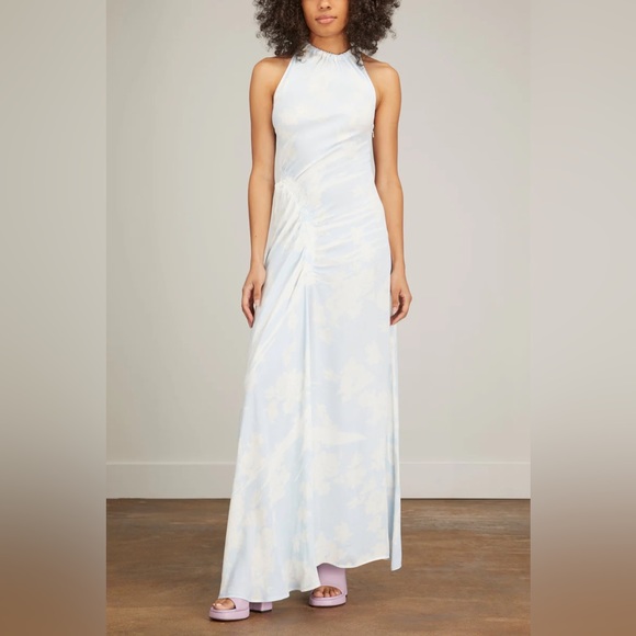 Proenza Schouler Floral Draped Sleeveless Gown - Picture 4 of 15